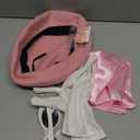 XEPST 6PCS French Women set - 50s Fancy Dress for Women with French Beret Hat Sunglasses Scarf Gloves Earrings 1950s Costume Kit for Halloween Costume Cosplay Carnival Fancy Dress Up, Lightpink