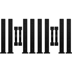 FOHOME Magnetic Decorative Garage Door Accents Faux Hinges Handles Hardware Kit for 2 Car Garage, Black (8 Hinges+4 Handles)