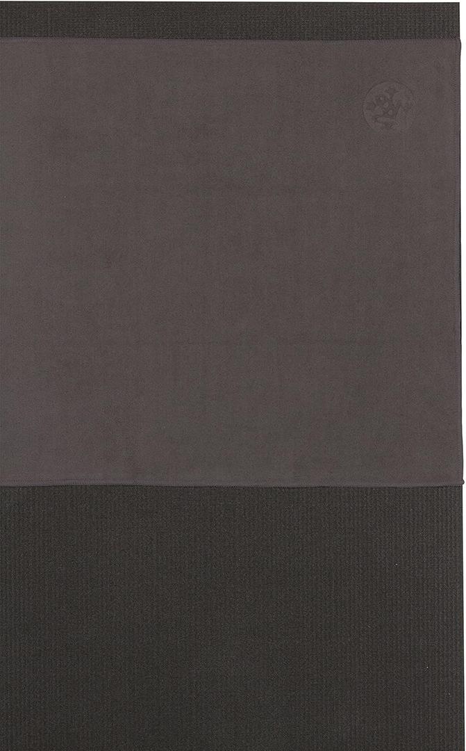 Manduka eQua Yoga Hand Towel - Quick Drying Microfiber, Lightweight, Yoga Accessories Easy for Travel, 16 Inch (40cm), Thunder Grey