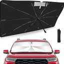 2025 Upgrade Windshield Sun Shade Umbrella Custom Fit for Honda Pilot 2023 2024 2025 Foldable UV Protection Car Cover, Emergency Rain Shield & Dashboard Protector - Durable Auto Accessory