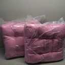 EAGLE PEAK Tufted Outdoor/Indoor Seat/Back Chair Cushions, Set of 2, 42'' x 21'', Pink