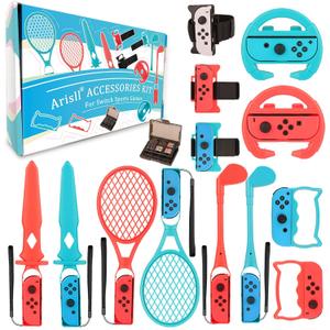 Switch Sports Accessories - Arisll 14 in 1 Switch Sports Accessories Kit for Nintendo Switch Sports, Family Accessories Bundle Kit Compatible with Switch/Switch OLED Sports Games