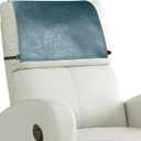 Headrest Cover for Recliner Chair Recliner Headrest Protector Faux Leather Headrest Cover with Elastic Straps Couch Headrest Covers for Furniture Sofa Protector 17 x 27In(Ocean Blue)