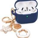 VISOOM for Apple Airpods 5 4 Cases iPods 5(2026) Cover Women,Bling Keychain