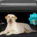 Dog Crate,30x21x21 Inch Large Dog Crate for Large or Medium Dogs, Portable and Foldable Design of Dog Cage, Perfect for Travel or Home Use, Dog Kennel with 3-Door and Durable Mesh Windows, Dark Grey