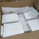 Rectangle Vessel Sinks for Bathrooms: 24 Inch Large Bathroom Vessel Sink, Modern White Porcelain Bathroom Sink, Ceramic Above Counter Sink Bowls for Bathroom Vanity, OC1601