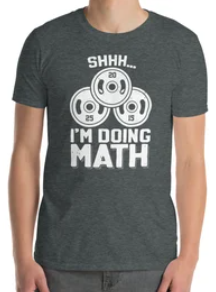 Gray Math T-Shirt Size Women's Large