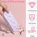 6 PCS Pink Glasses Case, Bow Cute Glasses Cases Hard Shell Bulk with Cleaning Cloth PU Leather Coquettish Eyeglass Cases for Studying, Working, Traveling-6.32.4 Inch, 3 Styles