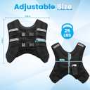 Ragebby Weighted Vest for Women Men, 25lbs Weighted Vest with Reflective Stripe, Body Weight Vests Adjustable for Workout, for Walking, Weight Loss, Training, Running