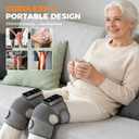 YAZHI Cordless Knee Massager for Pain Relief Electric Heated Knee Brace, 5 Heat Levels & 3 Massage Modes, Gifts for Men and Women 1pack