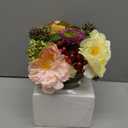Nearly Natural Mini Artificial Peony Floral Arrangement, Faux Flowers for Table Shelf Decor, Assorted Colors