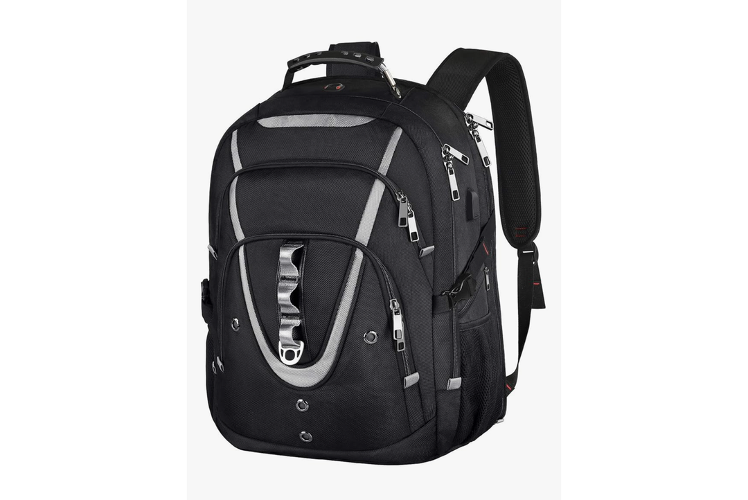 18.4 Laptop Backpack for Men, 55L-60L Extra Large Gaming Laptops Backpack with USB Charger Port, TSA Friendly Flight Approved RFID Anti-theft Pocket, Water Resistant Suiltable for Travel Business Work