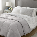 Queen Comforter Light Grey, Comforter Queen Size Soft Lightweight Down Alternative Bed Comforter Full Size All Season 