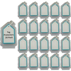 Tag Protector for Jelly Plush, Hinged Hard Plastic Shell Cover, 20-Pack