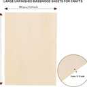 36 Pack Basswood Sheets for Crafts 12"x16"x1/8", 3mm Thick Plywood Sheets Board for Craft, Unfinished Wood Sheet for Laser Cutting & Engraving, Wood Burining, Painting, StainingArchitectural Model