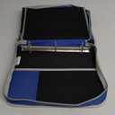 Mead 1-1/2Inch Zipper Binder, 3 Ring Binder, Heavy Duty, PRO Platinum, Blue/Black (72864) 