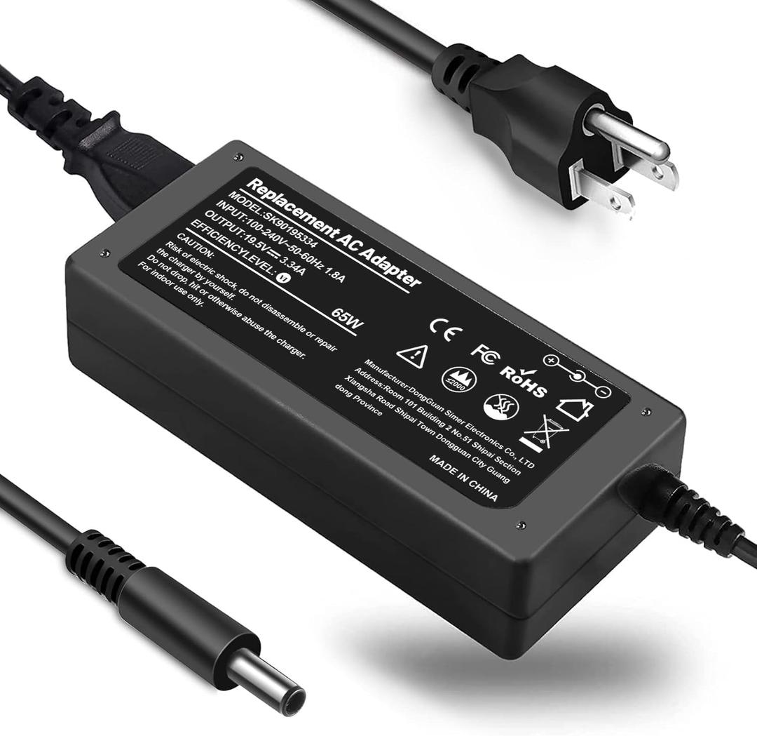 65W 45W Charger Compatible with Dell Laptop Inspiron 11/13/14/15/17 3000 5000 7000 Series 3583 3593 5570 Latitude E5450 XPS 13-65 45 Watt AC 2-in-1 Computer Adapter Power Cord 4.5 * 3.0 mm Jack