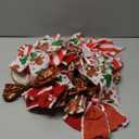 20 Pcs Christmas Bow Gingerbread 6 Inch Large Christmas Wreaths Bows for Tree Gift Wrapping Garland Decoration Vintage Holiday Party Crafts Xmas Tree Ribbon Ornaments