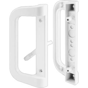 Prime-Line C 1177 Diecast Mortise Style Sliding Door Handle, 1-3/8 Inch Projection, White (1 set)