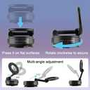 Upgraded Nano Gel Vacuum Magnetic Phone Holder, 360 Adjustable Foldable Magsafe Suction Cup Phone Mount for iPhone [89+LBS Suction+2800gf Magnet] Car Truck Accessories for Men Women