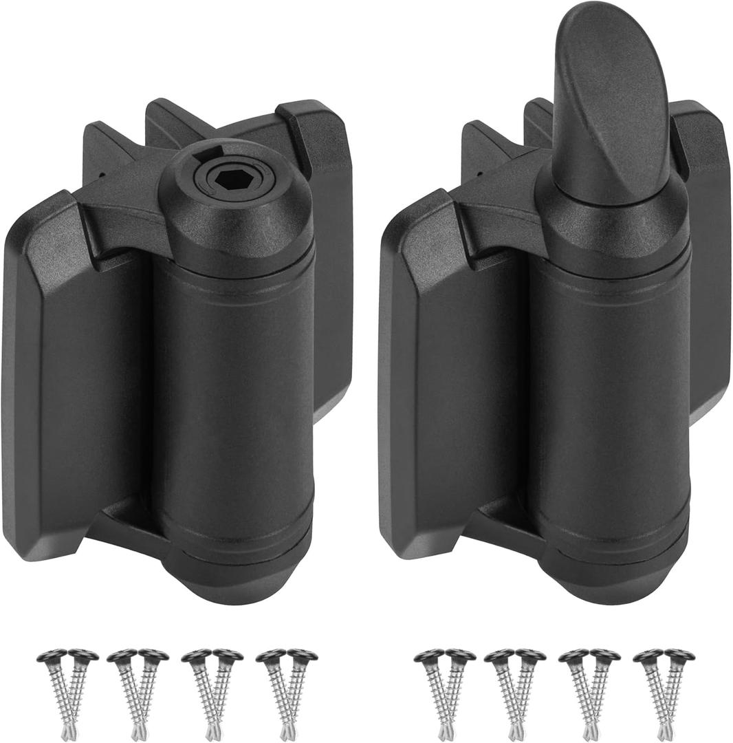 Self Closing Heavy Duty Gate Hinges, Adjustable Spring Tension, Enhanced Safety Cap, Durable and Weather-Resistant, Gate Goor Hinges for Wooden Gate, Vinyl, Metal Gates, Black Self Closing Heavy Duty Gate Hinges, Adjustable Spring Tension, Enhanced Safety Cap, Durable and Weather-Resistant, Gate Goor Hinges for Wooden Gate, Vinyl, Metal Gates, Black