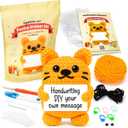 Crochet Kit for Beginners Kids Birthday Valentine's Day Teens Adults Custom Birthday DIY Gifts for Women Daughter Granddaughter Friend Cat Crochet Kits with Step-by-Step Video Tutorials(40%+ Yarn)