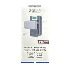 ZGEAR - Universal Camera Battery Charger W/LCD Charge Display