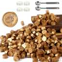 Yoption 360 Pcs Metallic Antique Gold Sealing Wax Beads Set for Wax Seal Stamp with Candles and Melting Spoon