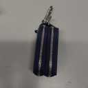 Universal Car Key Fob Key Finder Built-in Anti-Loss Tracker, Premium PU Leather Car Key fob Holder, Keychain Key Fob Cover with Double Layer, Transparent Window, Hook, More Key Rings (Navy Blue)