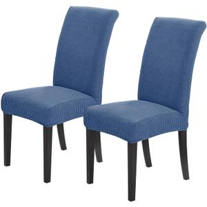 Joccun Chair Covers for Dining Room Set of 2,Dining Chair Slipcovers Stretch Dining Room Chair Covers Seat Protector,Washable Parsons Chair Cover for Home,Hotel(Riverside,2 Pack)