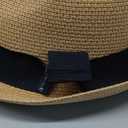 DRESHOW Women Straw Panama Hat Travel Fedora Beach Sun Hat Summer Wide Brim Straw Roll up Hats UPF 50+ (Ab Khaki G)