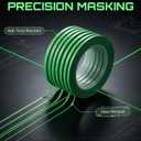 JINBING 3 Rolls Fine Line Tape High-Temp Vinyl Fineline Masking Tape Painters Tape 3-Colors (1/4 inch)
