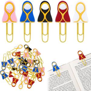 2 x 30 Pcs Jesus Paper Clips Christian Bookmarks for Kids Cross Paperclip for Bible Cute Virgin Mary Gift Religious Bookmark for Sunday School Study Supplies Easter Mother Gift Church Party Favor