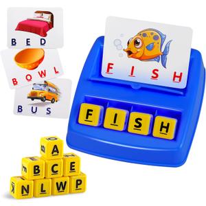 Matching Letter Game, Spelling Word and Increases Memory, Early Learning Educational Toy for Preschool & Kindergarten Kids Over 3-8 Years Old