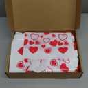 Tenceur 100 Pieces Heart Plastic Gift Bags Red and White Heart Large Shopping Bags with Handle 13'' x 10'' Treat Goodie Merchandise Tote Bulk for Holiday Party Supplies