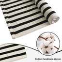 OJIA Front Door Mat 24"x51", Machine Washable Porch Rugs Indoor Outdoor Outside Layered Doormat Striped Front Door Rug Cotton Woven Entryway Rug for Kitchen/Bathroom/Farmhouse/Home Entrance Decor