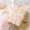 LaRibbons Chiffon Pre - Made Hair Bows Ribbon for Women Girls - Ivory Chiffon Ribbon Bows for Gift Wrapping & Wedding Decor, 24PCs