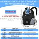 Adjustable Pet Dog Carrier Backpack,Ventilated Breathable Pet Carrier for Small Dogs Cats,Cat Carrier Backpack with Safety Belt for Travel Hiking Outdoor,Max 14 lbs,Black