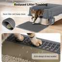 Stainless Steel Litter Box Extra Large for Big Cats Multi-Cats, Jumbo Extra Large Metal Cat Litter Box with High Sided Lid, Anti-Urine Leakage, Non-Stick,Include Litter Scoop