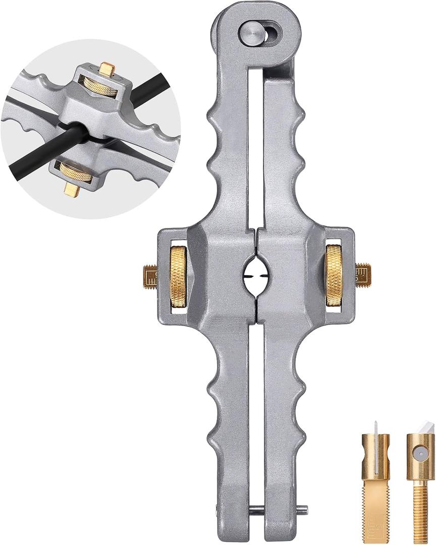 SI-01 Optical Cable Stripping Knife Armored Stripper 3.94 to 9.84in Longitudinal Fiber Optic Cutter With 2 Spare Blades Mid Span 10-25mm Range