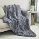 SUNYRISY Chunky Knit Blanket Throw, Luxury Soft Cozy Chenille Throw Blanket, Large Throw Bed Blanket for Couch, Sofa, Home Decor, Gift - Machine Washable (Dark Gray 40x50 in)