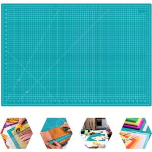 24"x36" Self Healing Cutting Mat, Sewing Mat for Crafts, Double Sided 5-Ply Table Cutting Board for Fabric Quilting Leather Modeling Hobby Project, Turquoise