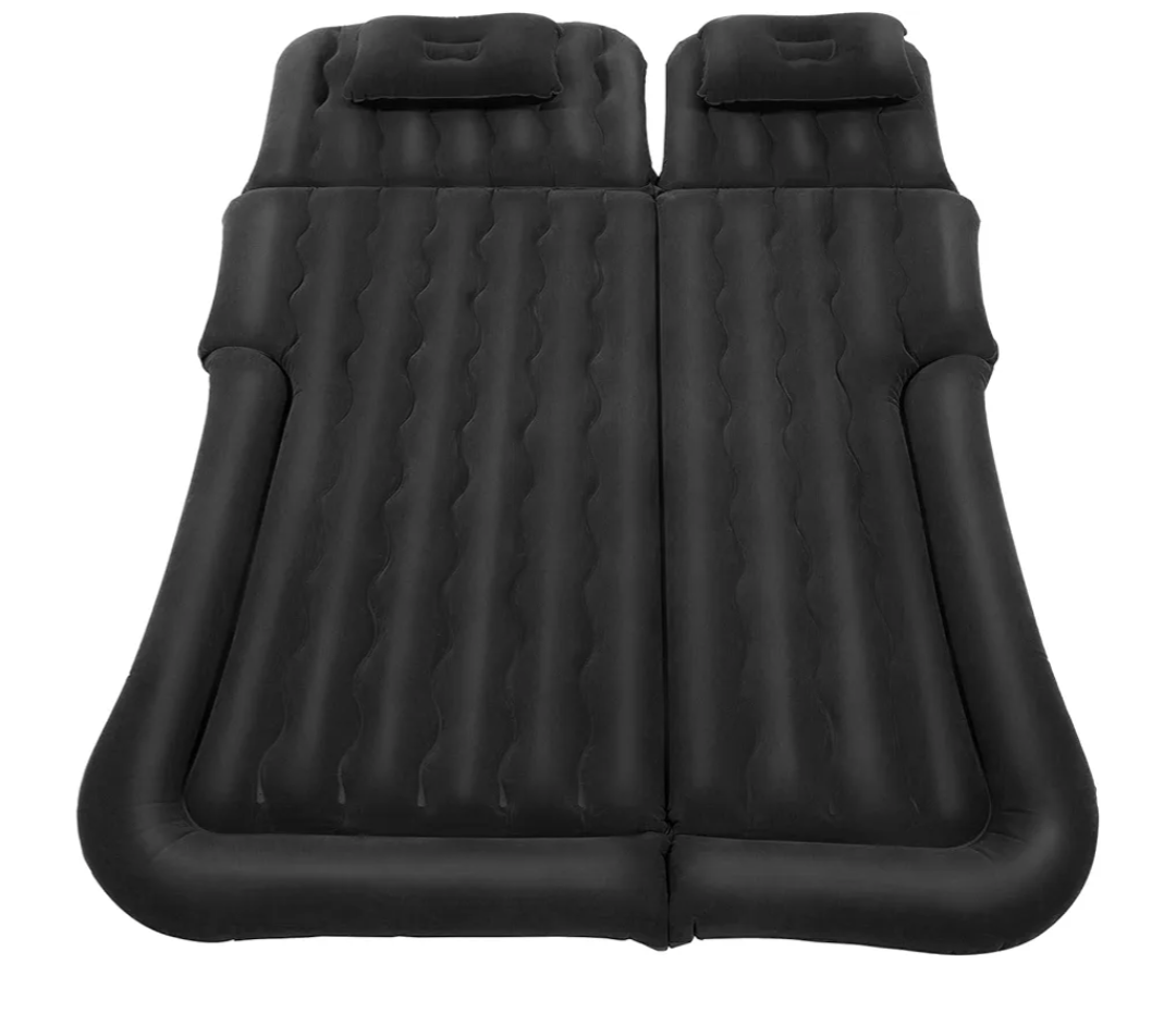 Inflatable Bed Mattress Car Bed Truck Air Mattress Back Seat Sleeping Beds Quick Inflation Travel Bed with Air Pump Comfortable for Camping Fits Most Car Tent SUV Sedan Pickup Back Seat (black)