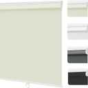 Changshade Blackout Roller Shades Cordless for Windows,100% Room Darkening Window Blinds for Bedroom,Thermal Insulated UV Protection,Easy Install Pull Down Shades for Home,28" w x 50" h,Beige