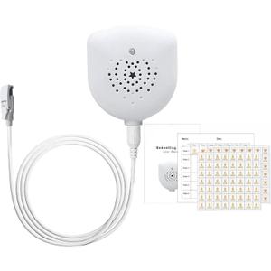 Bedwetting Alarm for Boys, Girls & Older Kids - 3-Mode Adjustable Volume Pee Alarm, Reusable Sensor with Vibration/Sound Combo, Potty Training Solution for Kids/Teens,USB Charging(White)