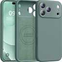 Ktele Magnetic for iPhone 17 Pro Case [Compatible with Magsafe] [Premium Silicone Satin-Smooth Touch] Slim Shockproof Anti-Scratch Microfiber Lining Case, 6.3 inch, Pine Green