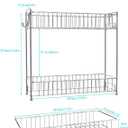 YQh 2-Tier Bathroom Storage Organizer Rack, Stainless Steel Shower Caddy, Counter and Vanity Shelf