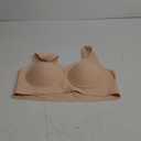 SHARICCA Seamless Front Closure Bras for Women Wireless Supportive Full Coverage Bra Comfortable No Underwire Everyday Bras, 1P01, XXXL, New Nude