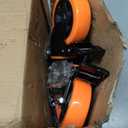 4 Inch Caster Wheels 2000Lbs, Threaded Stem Casters Set of 4 Heavy Duty, 1/2"-13 x 1 (Screw Diameter 1/2", Stem Length 1"), Safety Dual Locking Industrial Castors, Wheels for Cart, Furniture