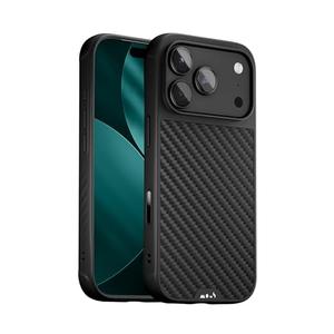 Mous for iPhone 17 Pro Max Case, Compatible with MagSafe - Limitless - Protective Carbon Fibre Cover for iPhone 17 Pro Max - Shockproof, Full Camera Protection, Anti-Scratch Back, Black